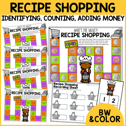 Recipe Shopping - Identify and Count Money