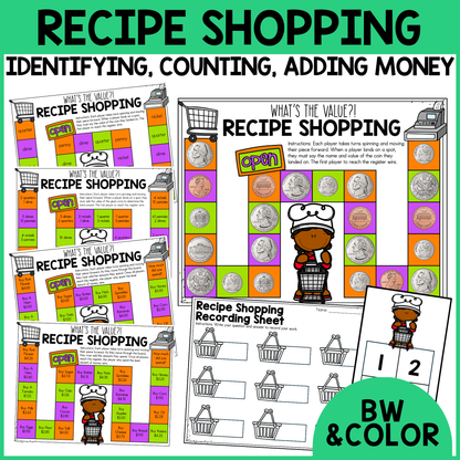 Recipe Shopping - Identify and Count Money
