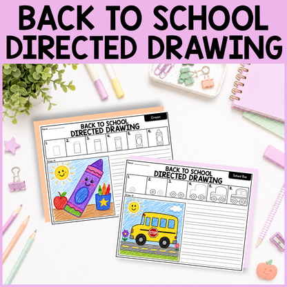 Back to School Directed Drawing