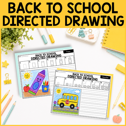 Back to School Directed Drawing