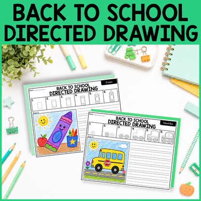 Back to School Directed Drawing