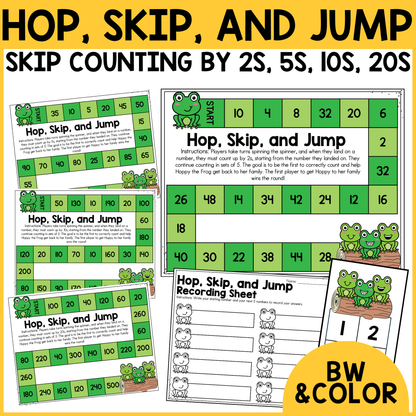 Hop, Skip, and Jump Skip Counting Game