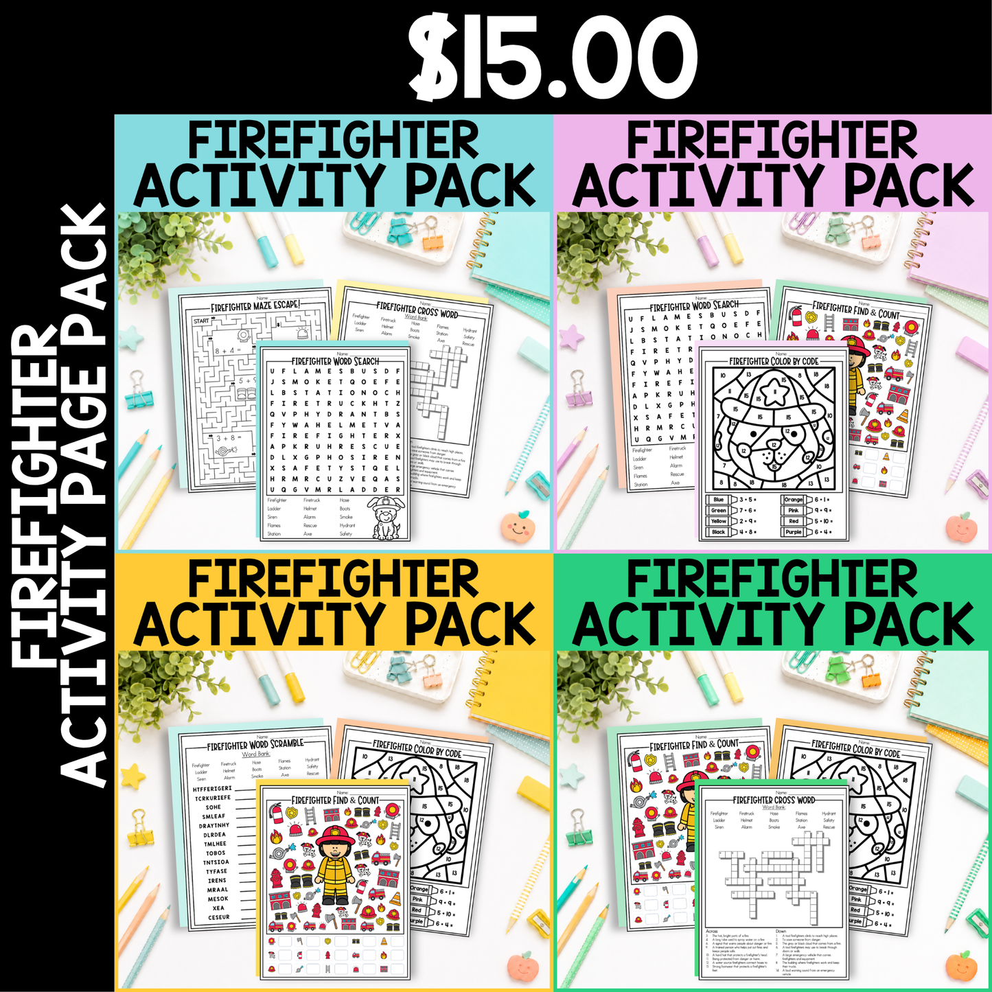 Firefighter Activity Pack
