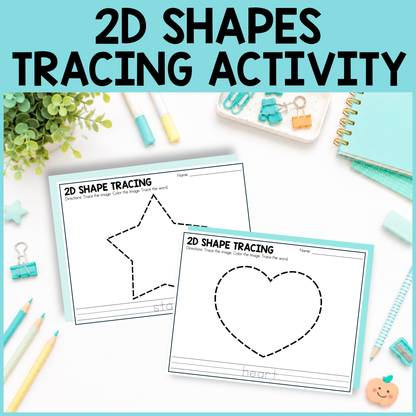 2D Shapes Tracing Activity