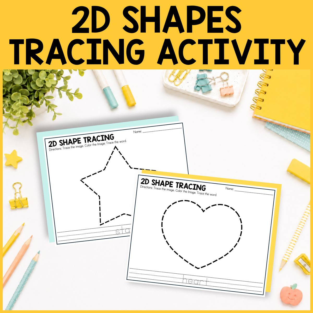 2D Shapes Tracing Activity