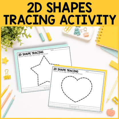 2D Shapes Tracing Activity
