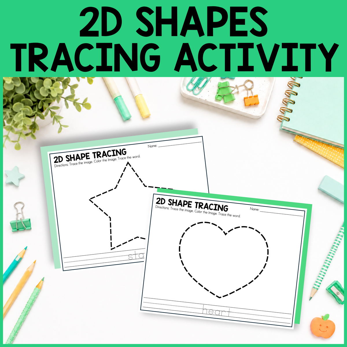 2D Shapes Tracing Activity