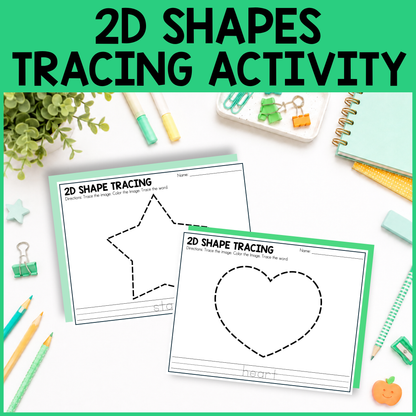 2D Shapes Tracing Activity