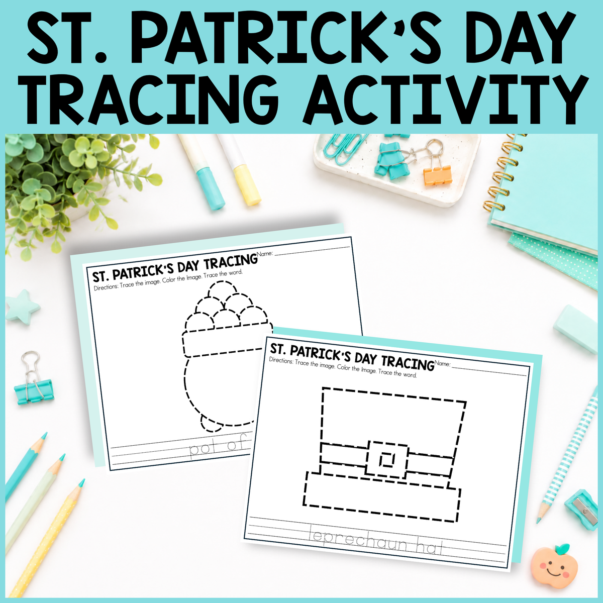 St. Patrick's Day Tracing Activity