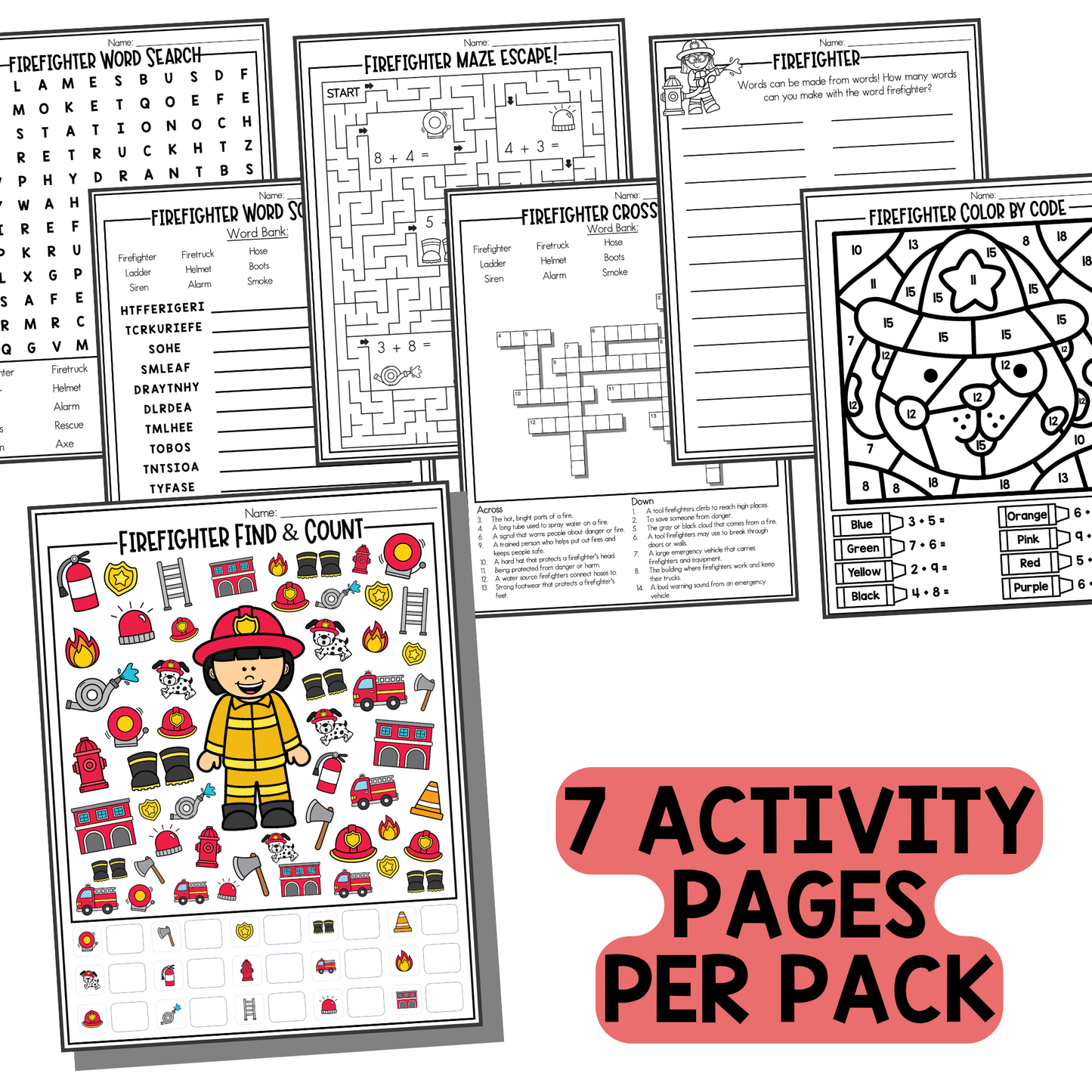 Firefighter Activity Pack