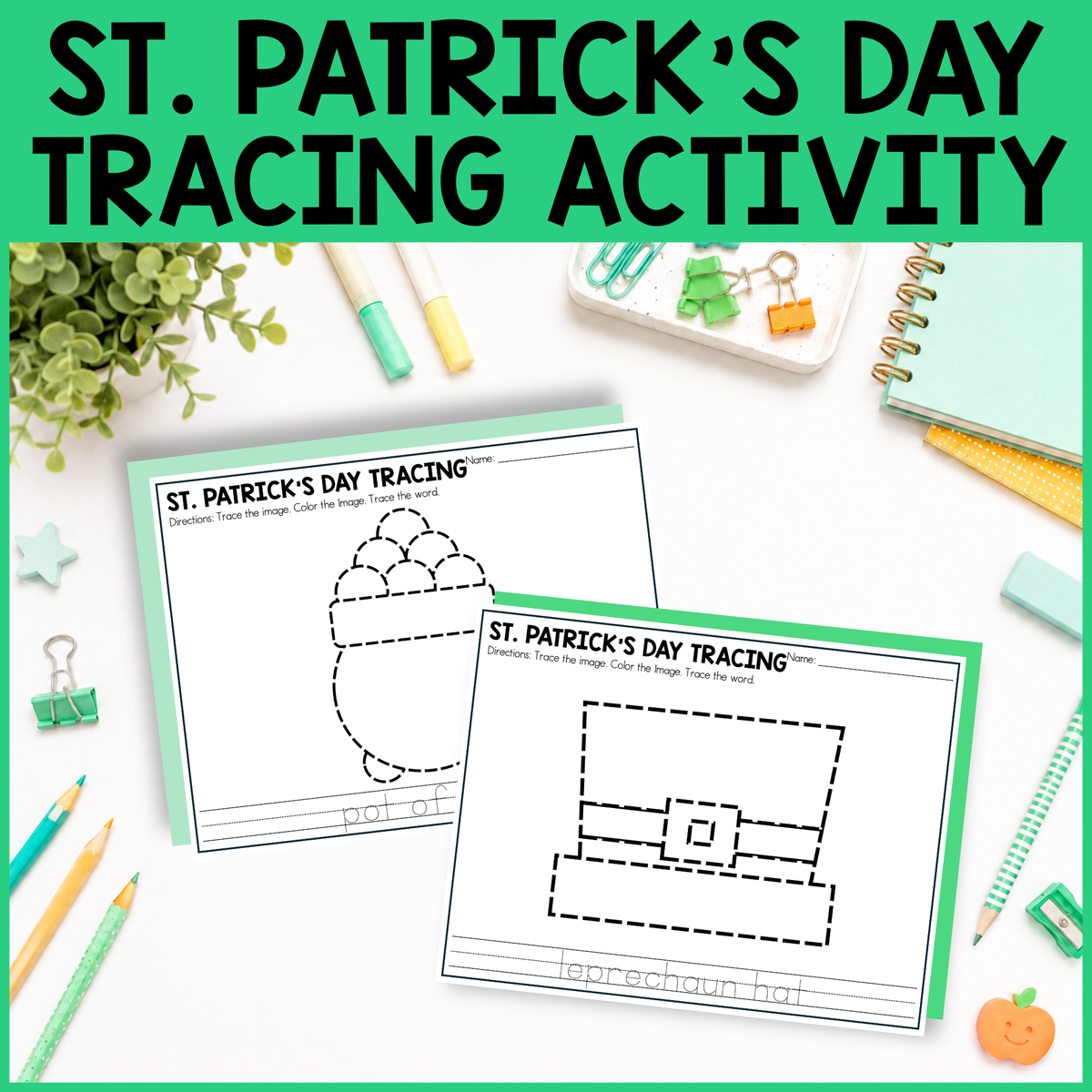 St. Patrick's Day Tracing Activity