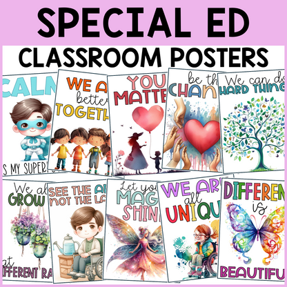 Special Education Classroom Posters – Set of 10 🌟🧩