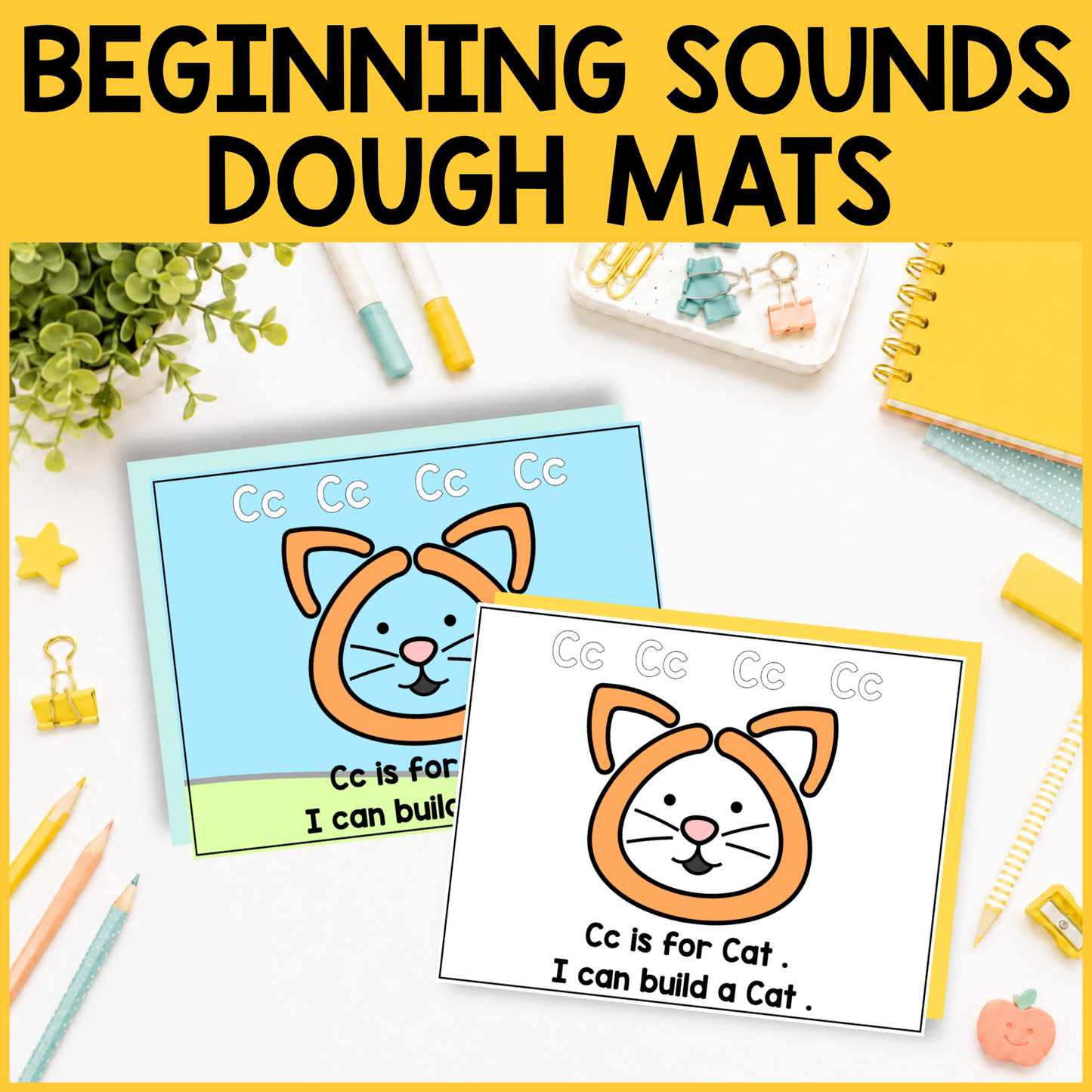 Beginning Sound Dough Mats