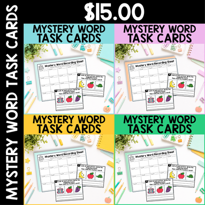 Mystery CVC Task Cards