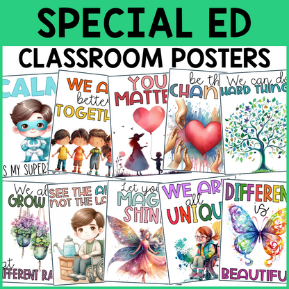 Special Education Classroom Posters – Set of 10 🌟🧩