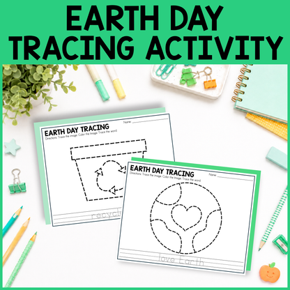 Earth Day Tracing Activity
