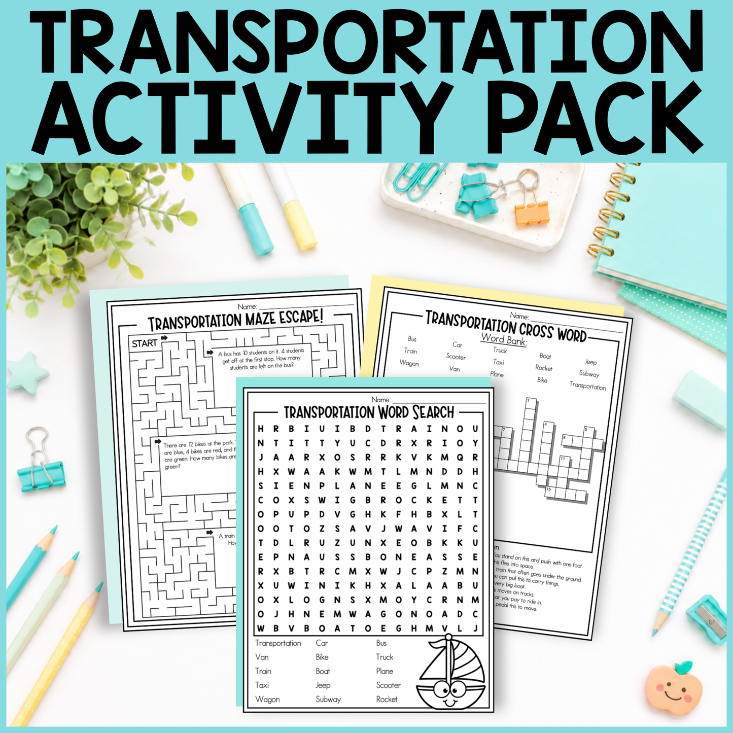 Transportation Activity Pack