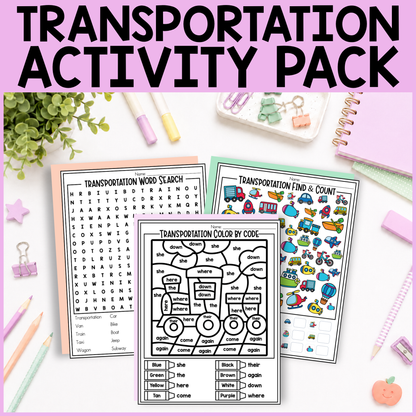 Transportation Activity Pack