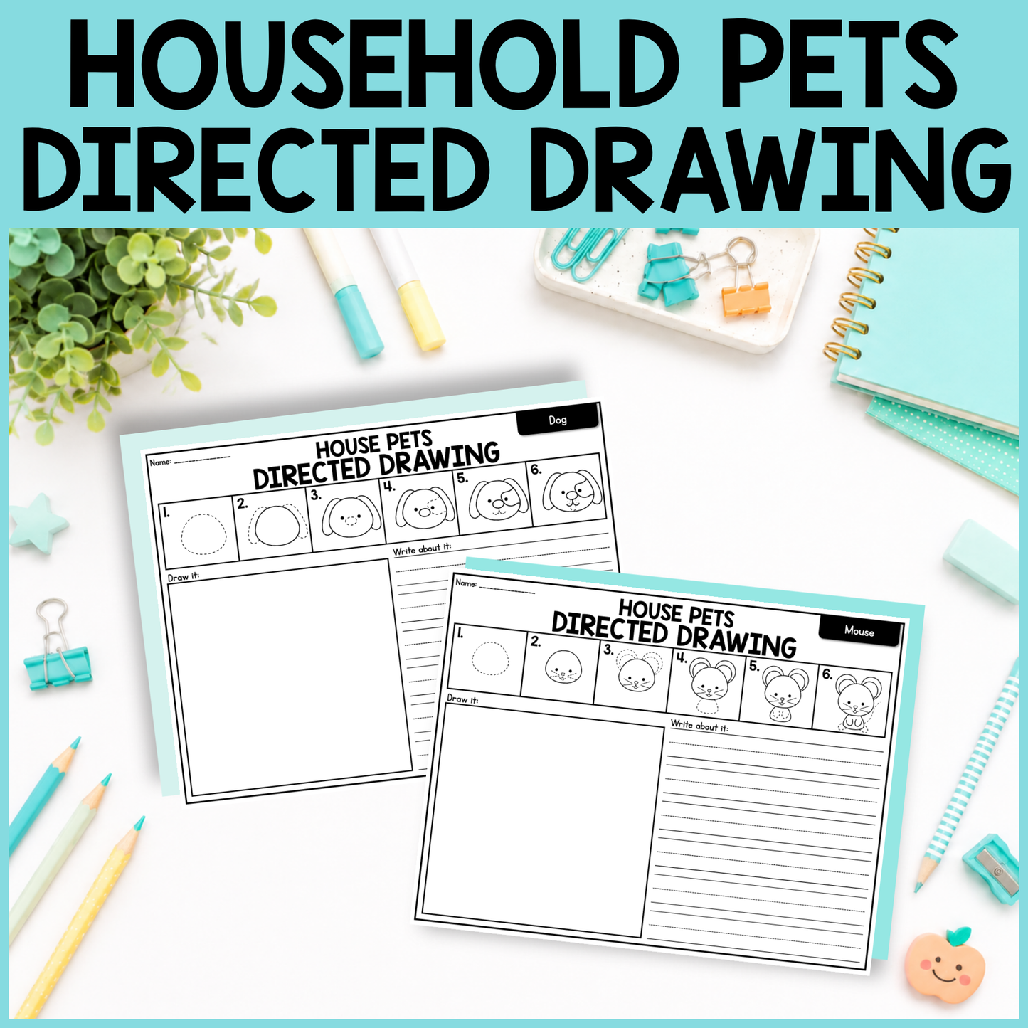 Pets Directed Drawing