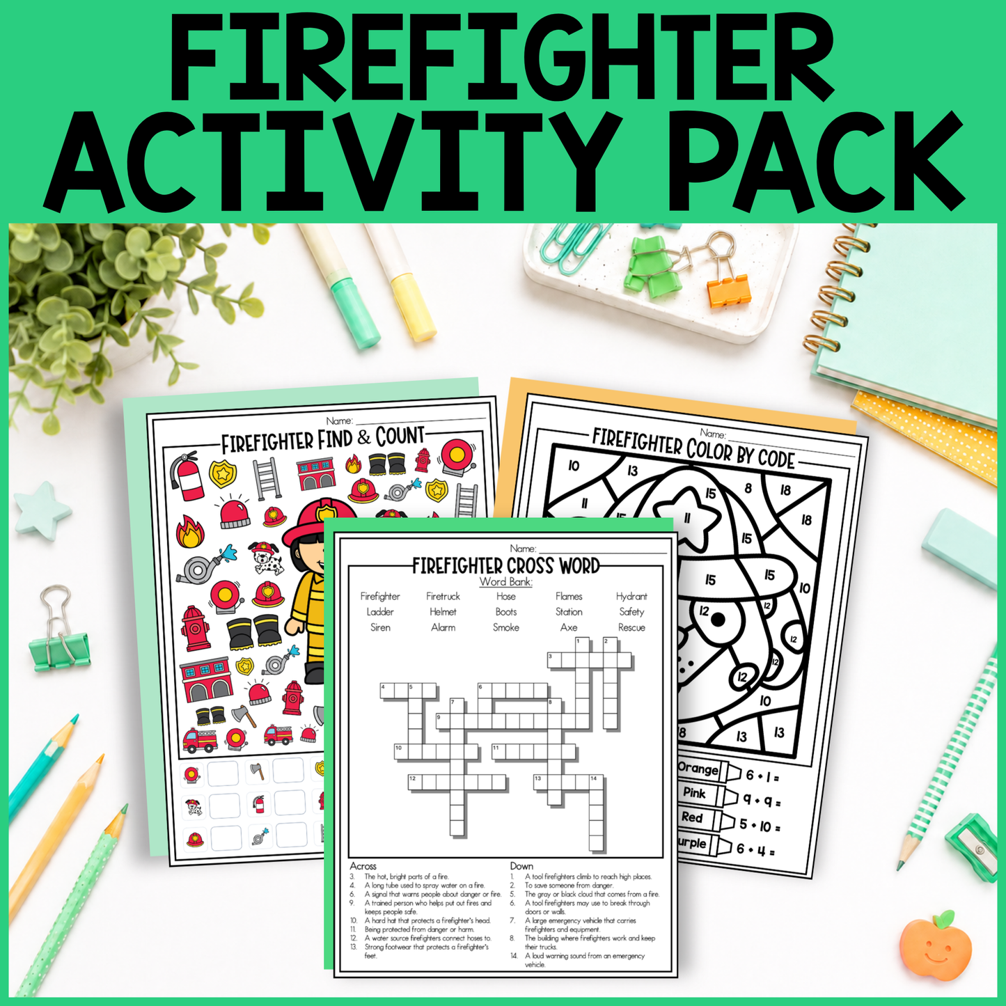 Firefighter Activity Pack