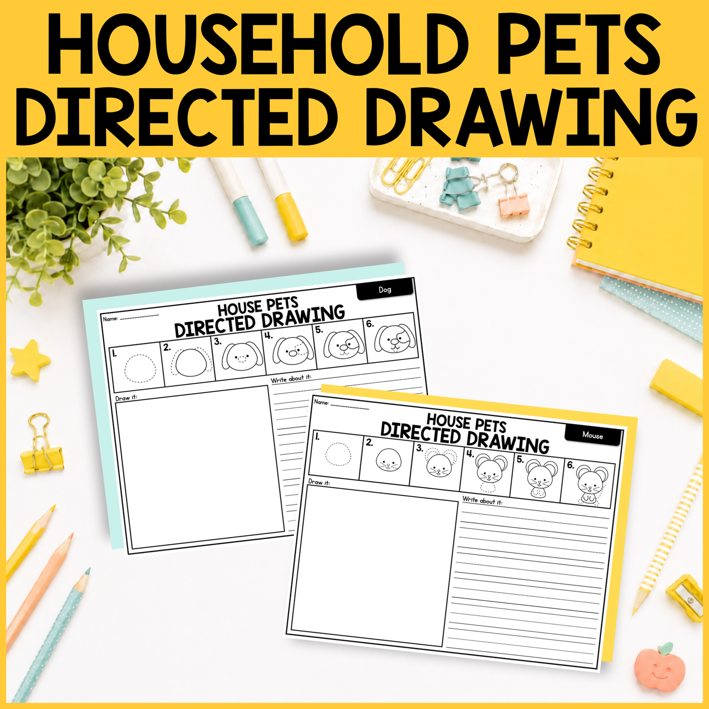 Pets Directed Drawing