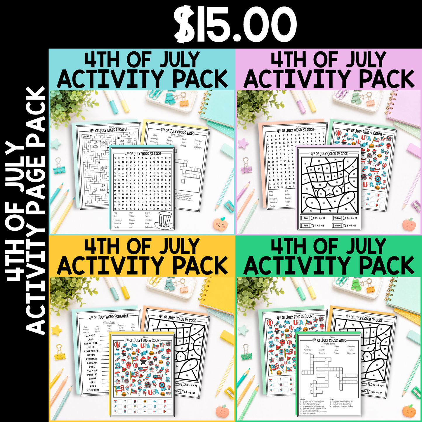 4th of July Activity Pack
