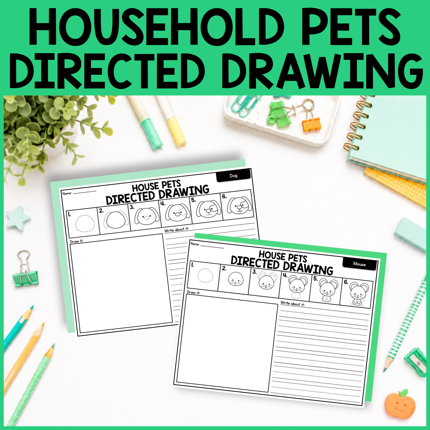 Pets Directed Drawing