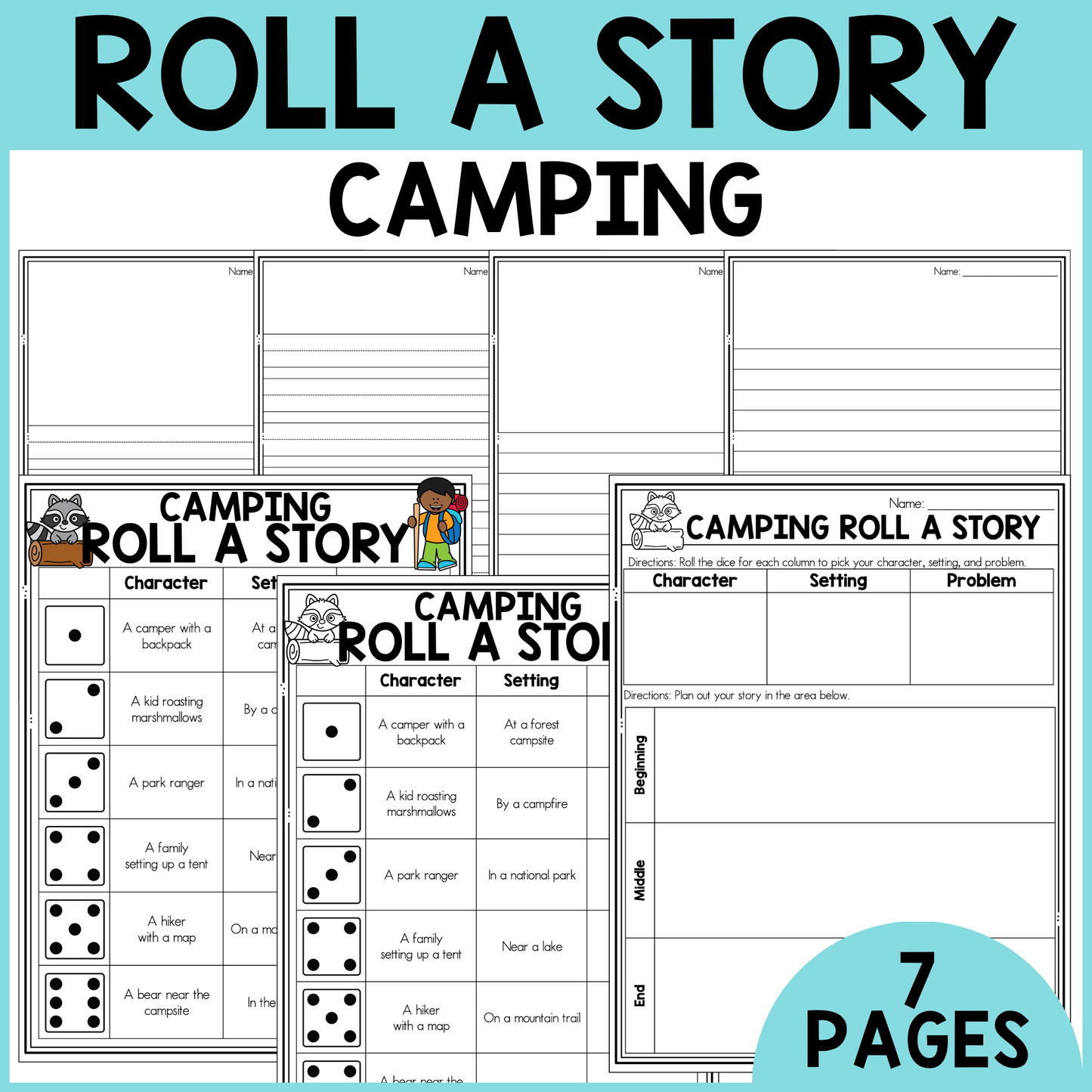 Camping Roll a Story