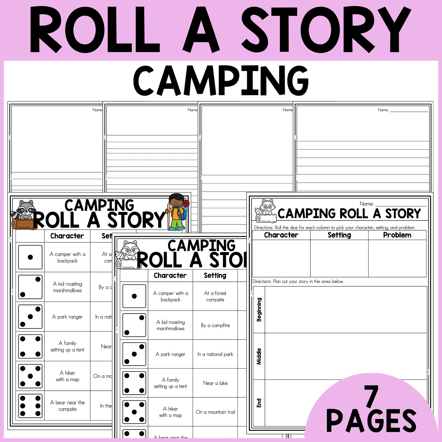 Camping Roll a Story