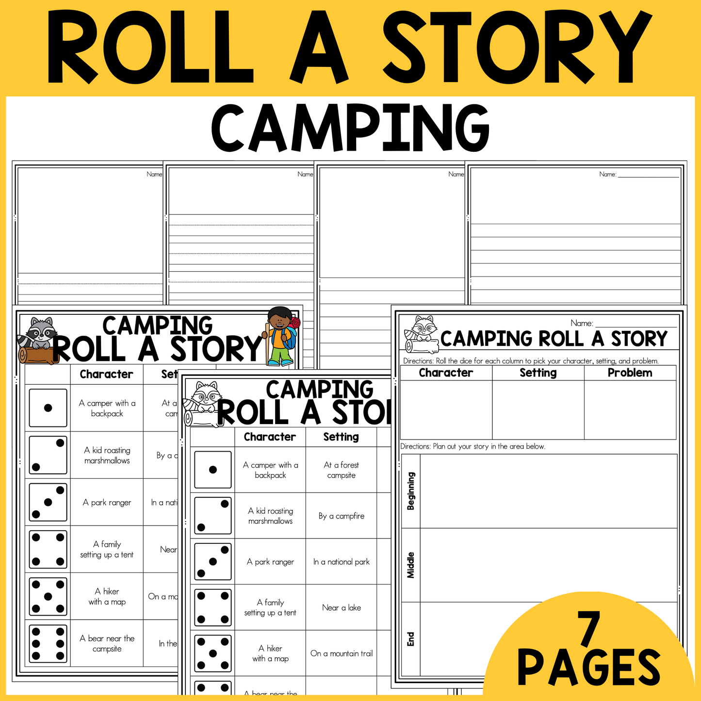 Camping Roll a Story