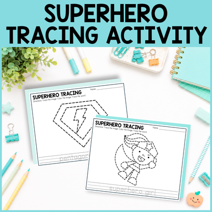 Superhero Tracing Activity