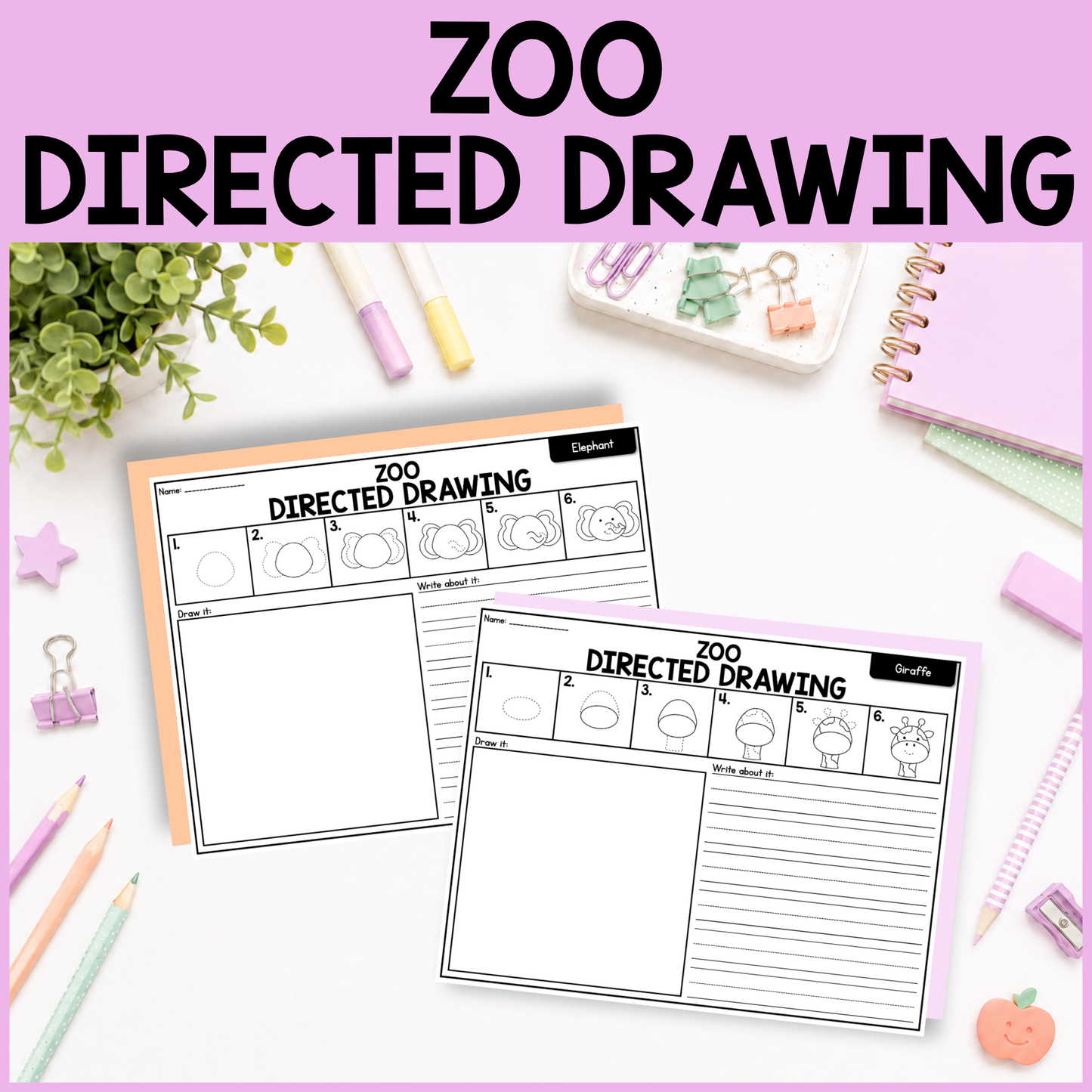 Zoo Directed Drawing