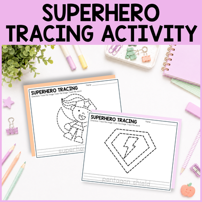 Superhero Tracing Activity