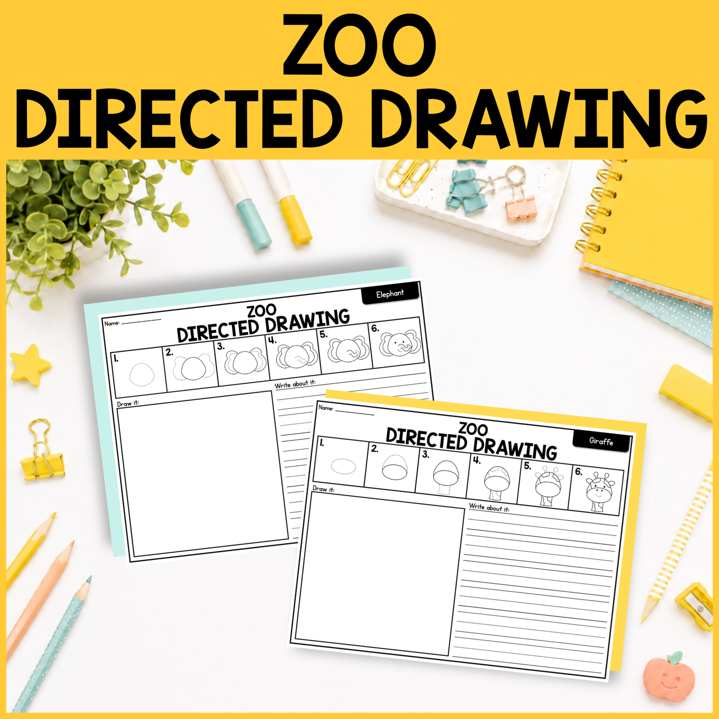 Zoo Directed Drawing