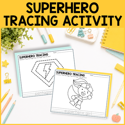 Superhero Tracing Activity