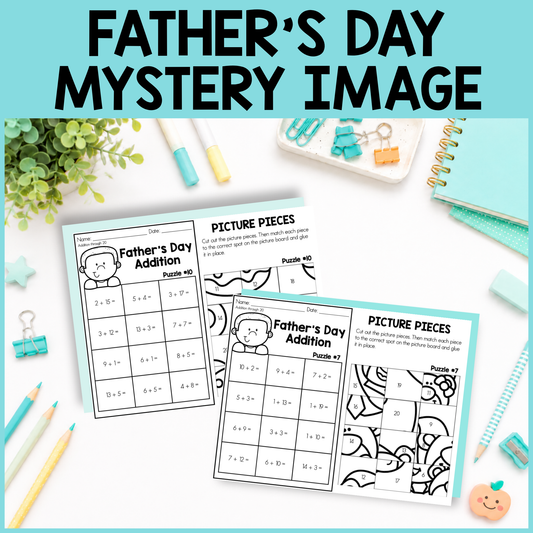 Father's Day Mystery Pictures (Addition within 20)