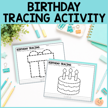 Birthday Tracing Activity