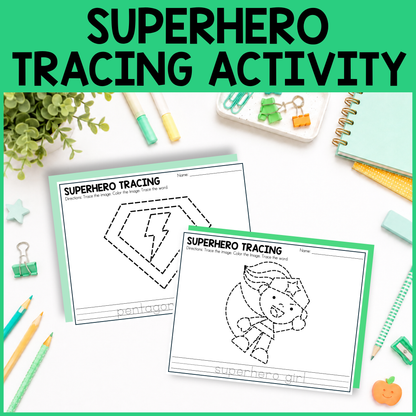 Superhero Tracing Activity