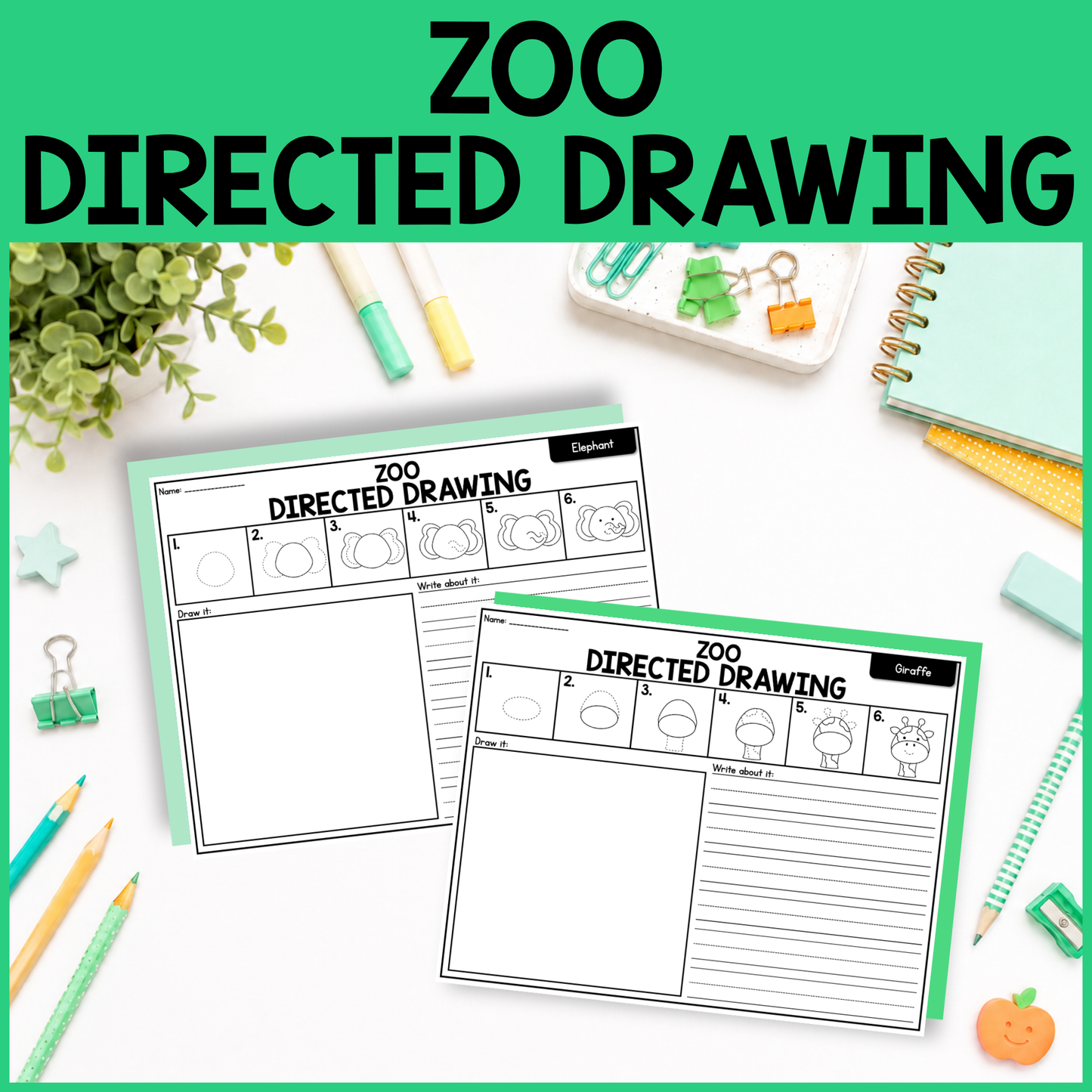 Zoo Directed Drawing