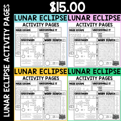 Lunar Eclipse Activity Pages