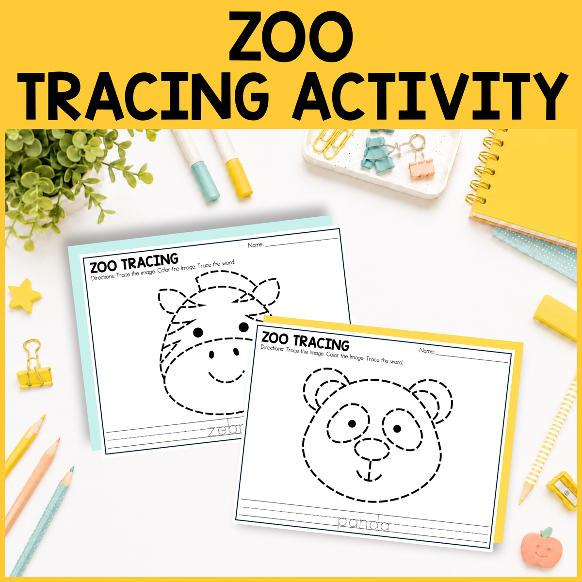 Zoo Tracing Activity