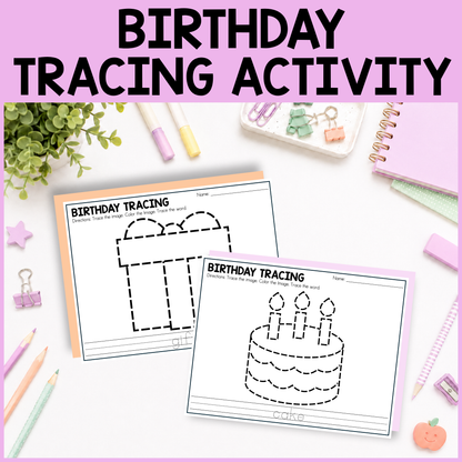 Birthday Tracing Activity