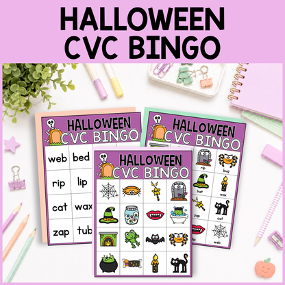 Halloween CVC Word Bingo