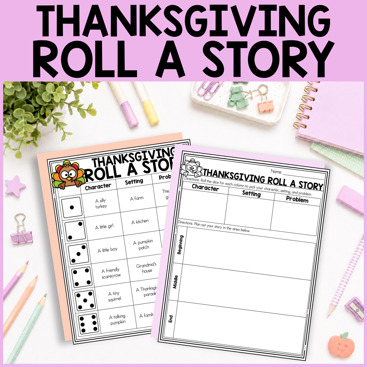 Thanksgiving Roll a Story