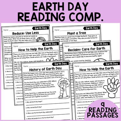Earth Day Reading Comprehension