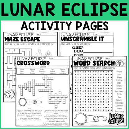 Lunar Eclipse Activity Pages