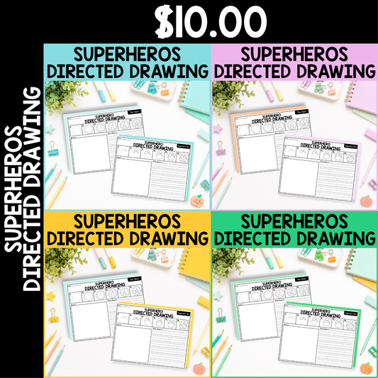 Superhero Directed Drawing
