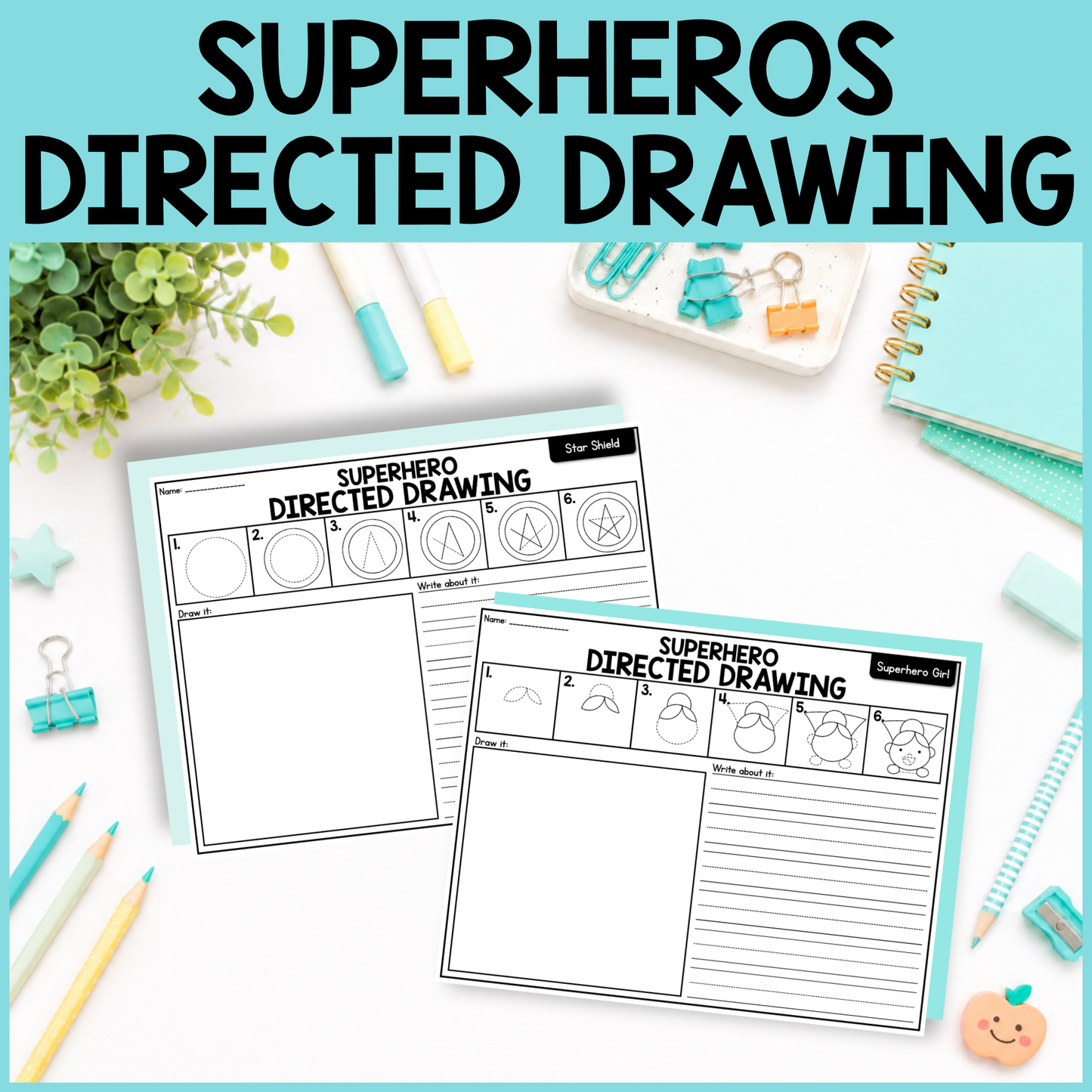 Superhero Directed Drawing