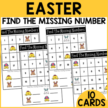 Easter Missing Number Cards
