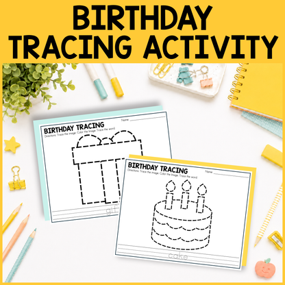 Birthday Tracing Activity